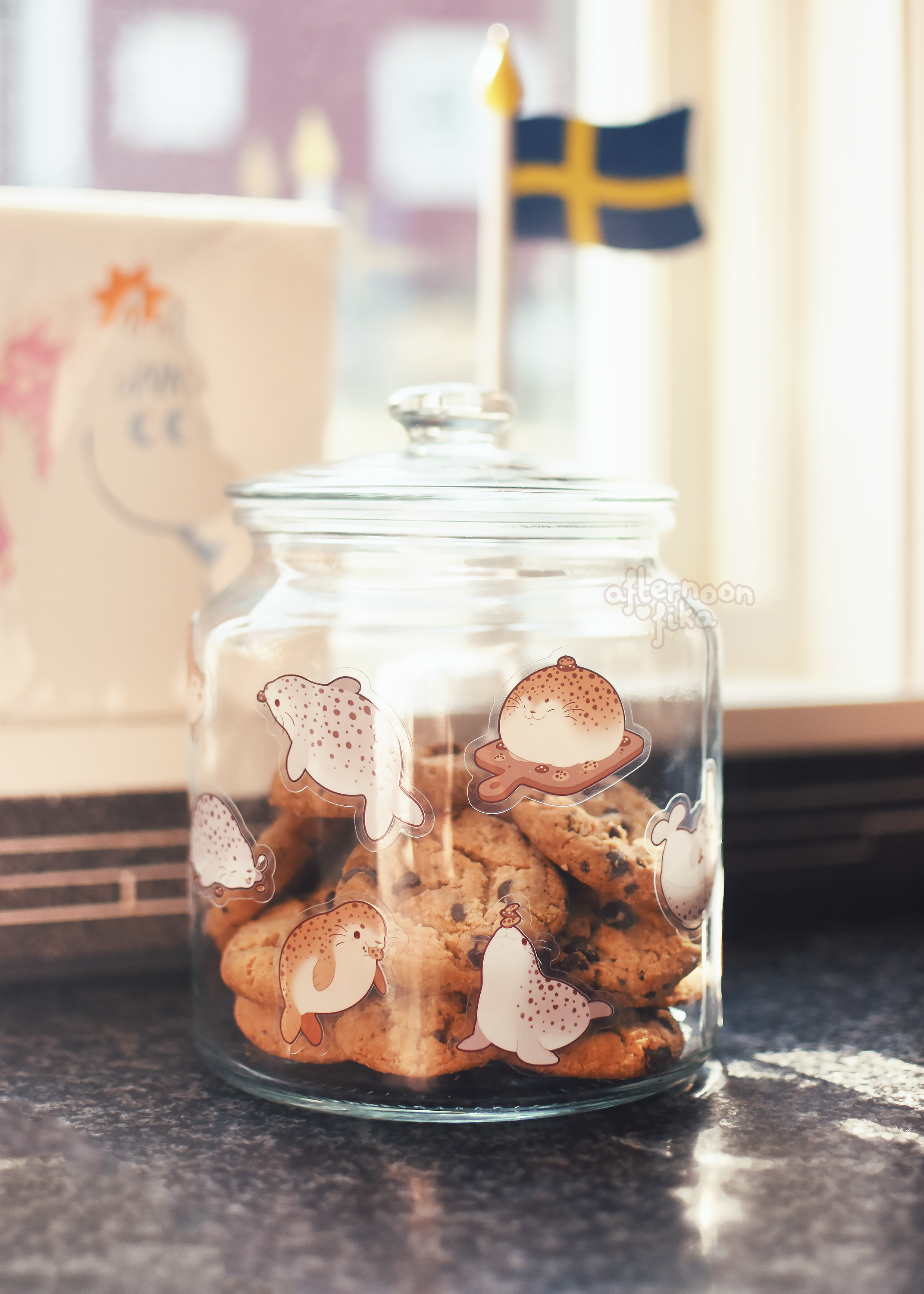 Cookies And Cream Seals Sticker Sheet