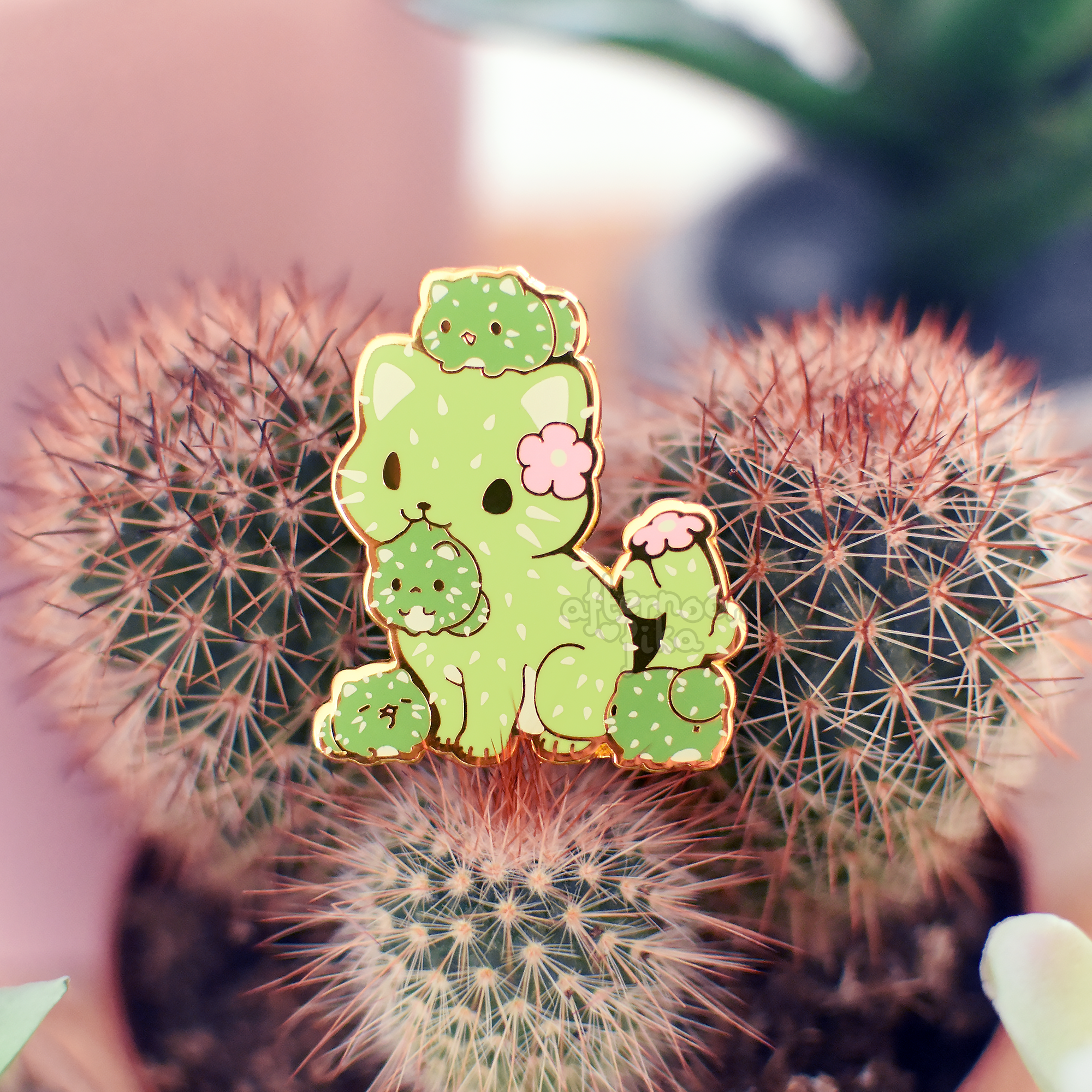 cactus pin Cactus Cats Enamel Pin
