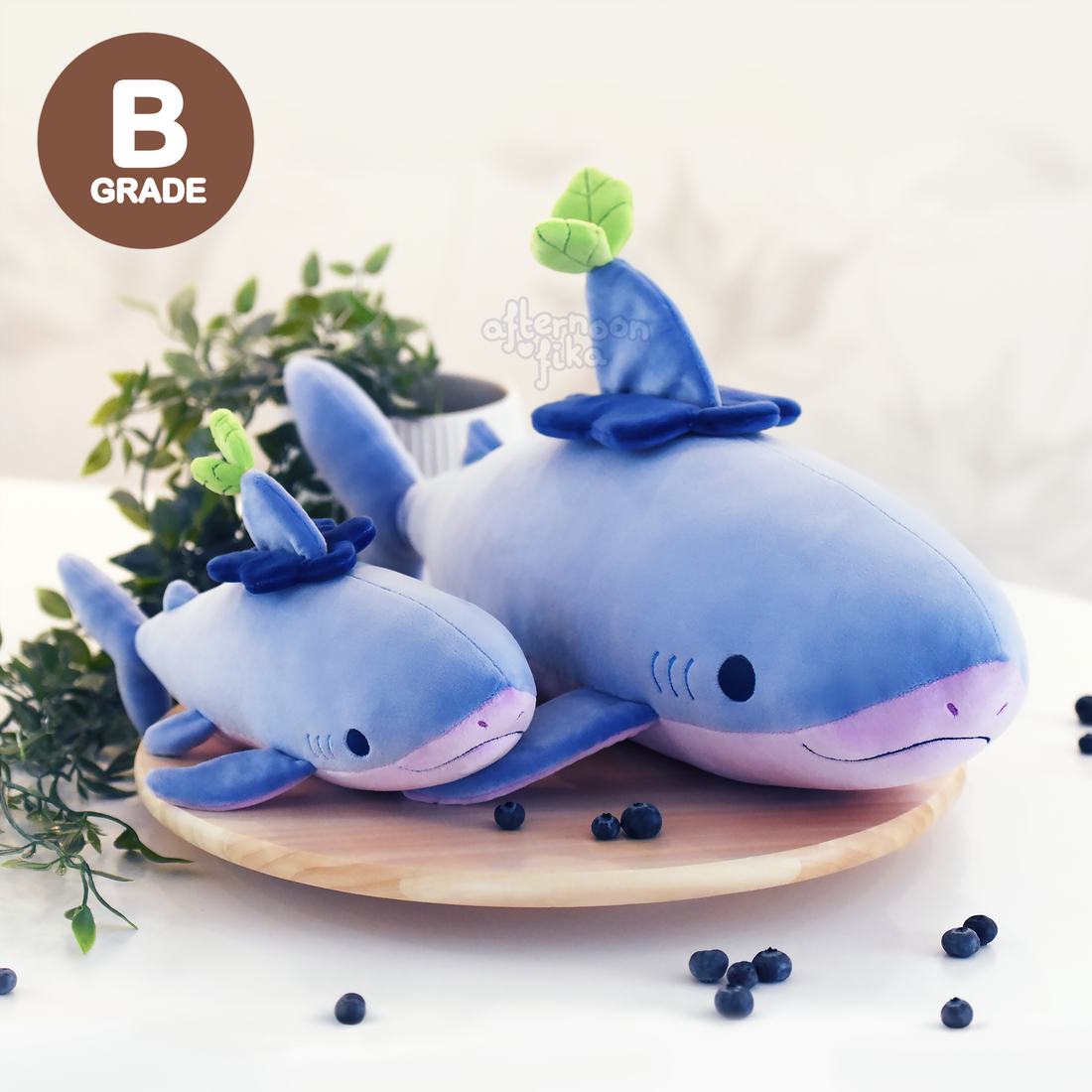 [B-GRADE] Bobby The Blueberry Shark Plush