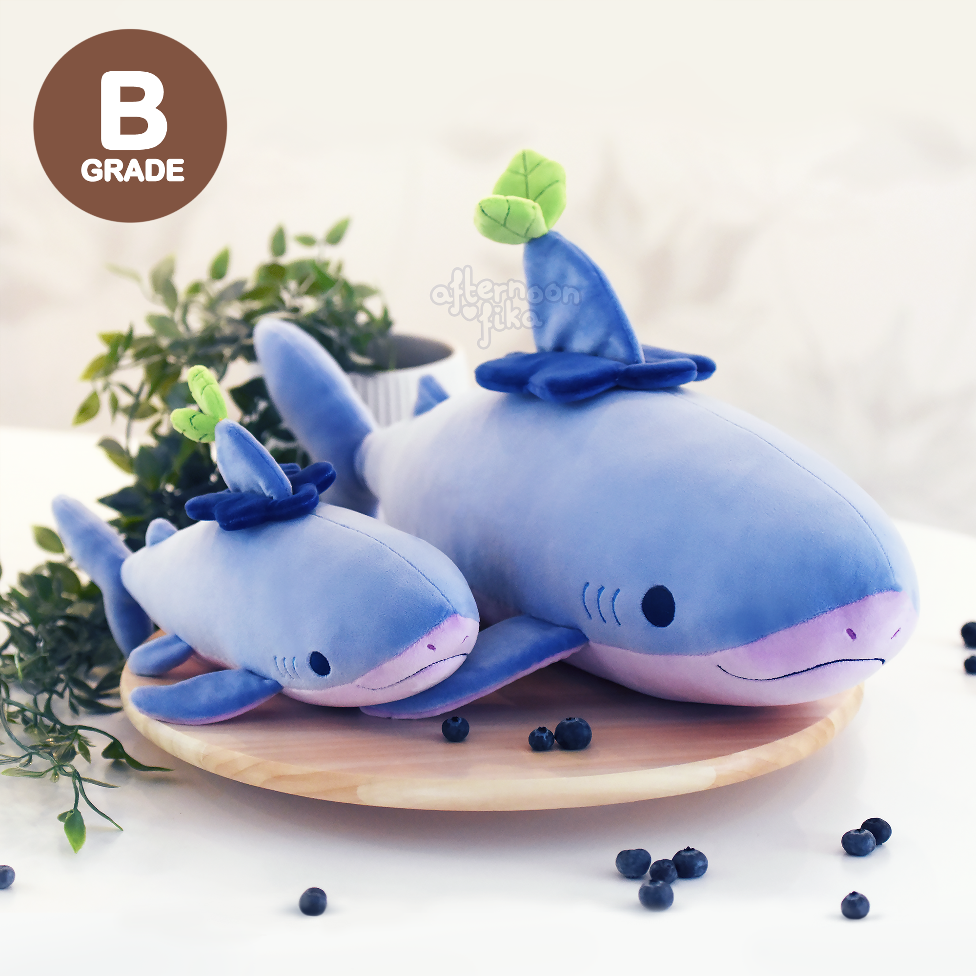[B-GRADE] Bobby The Blueberry Shark Plush
