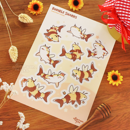 Bumble Sharks Sticker Sheet