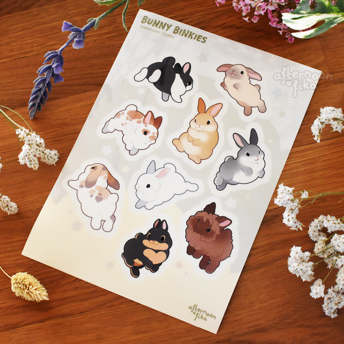 Bunny Binkies Sticker Sheet