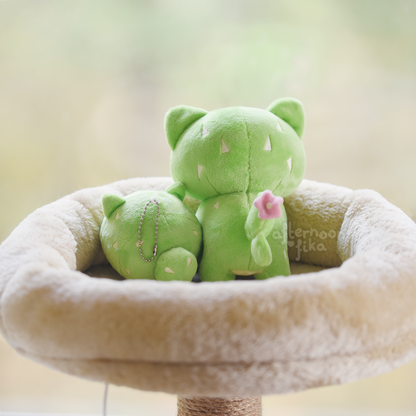 [B-GRADE] Baby Cactus Cat Keychain
