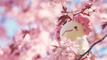 [PRE-ORDER, Ships Fall 2026] Charlotte The Cherry Blossom Axolotl Keychain Plush