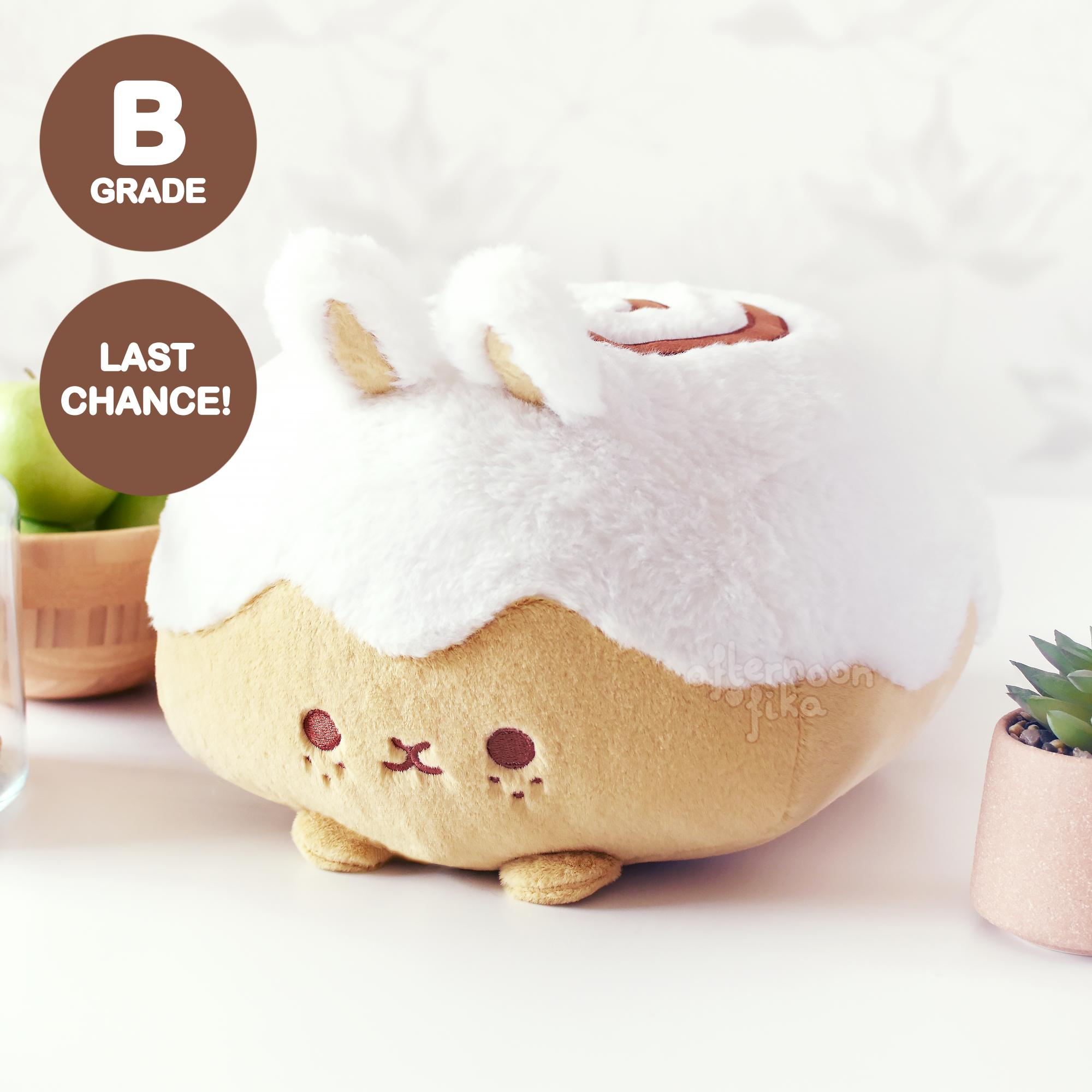 [B-GRADE] [LAST CHANCE!] Cinnamon Bun Cushion Plush