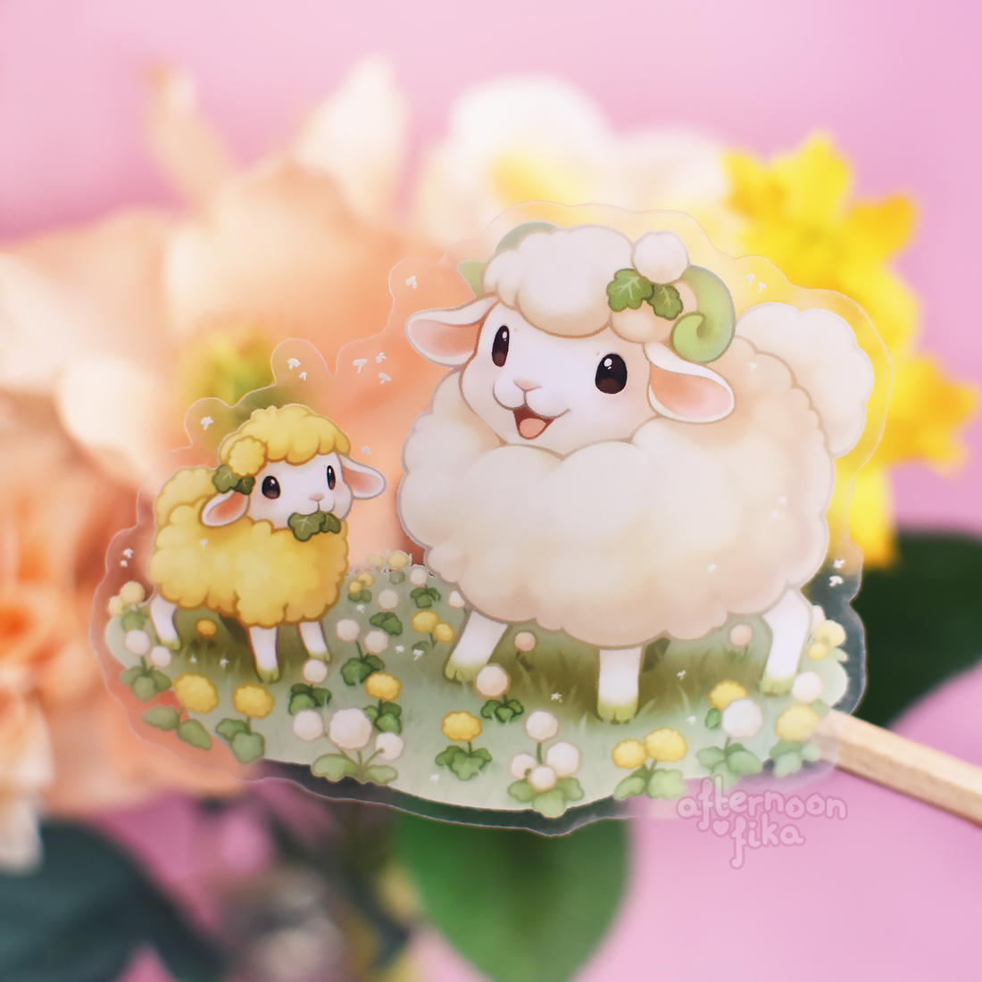 Dandelion Sheep Clear Sticker