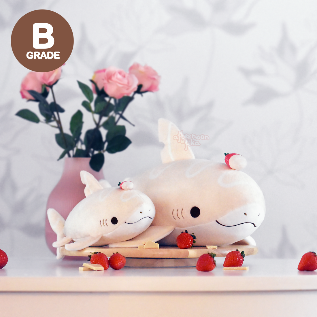 [B-GRADE] Greta The Great White Chocolate Shark Plush