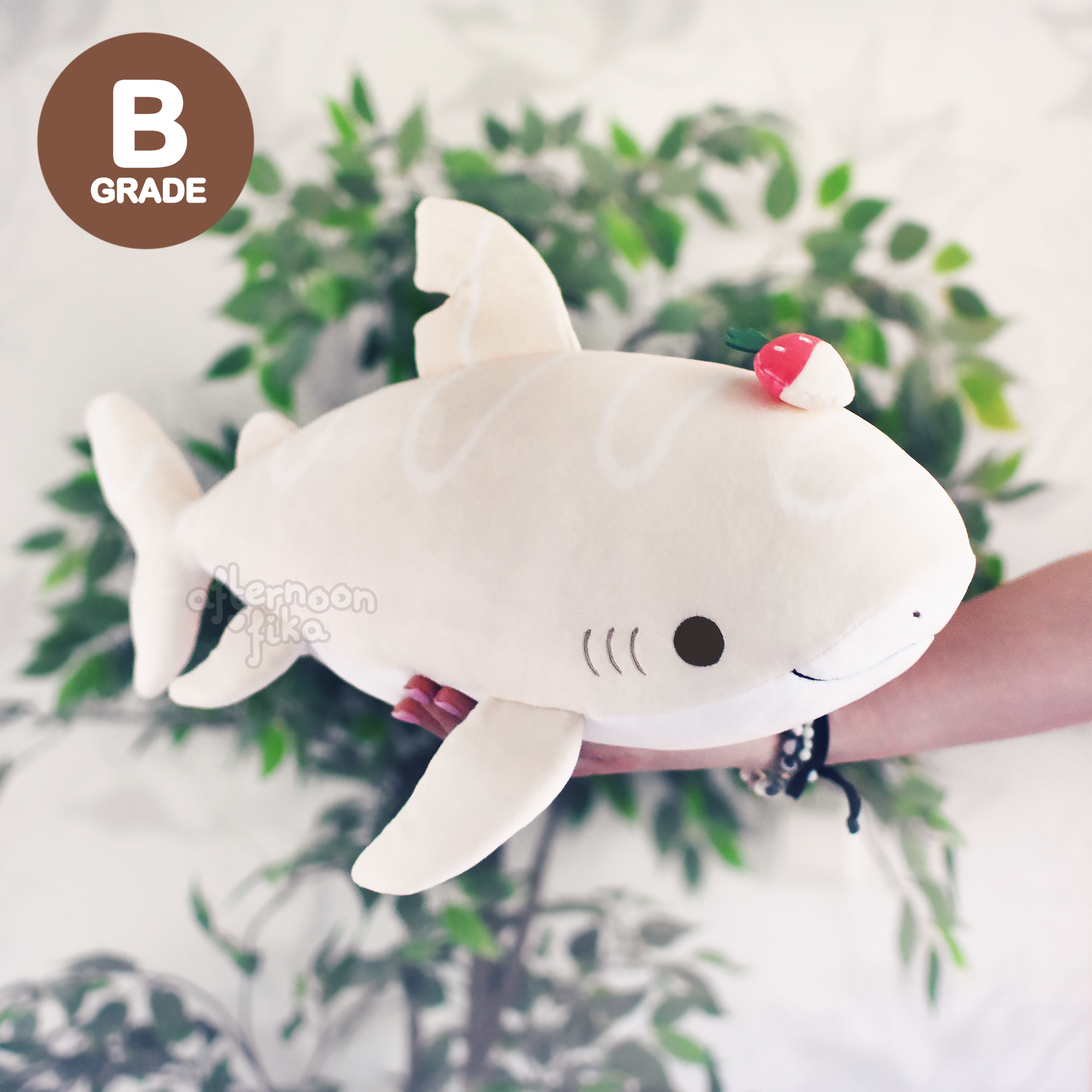 [B-GRADE] Greta The Great White Chocolate Shark Plush