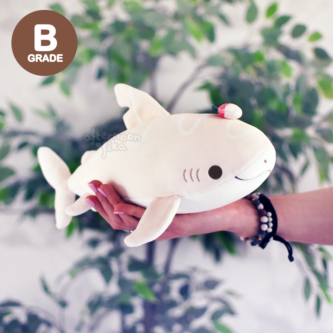 [B-GRADE] Greta The Great White Chocolate Shark Plush