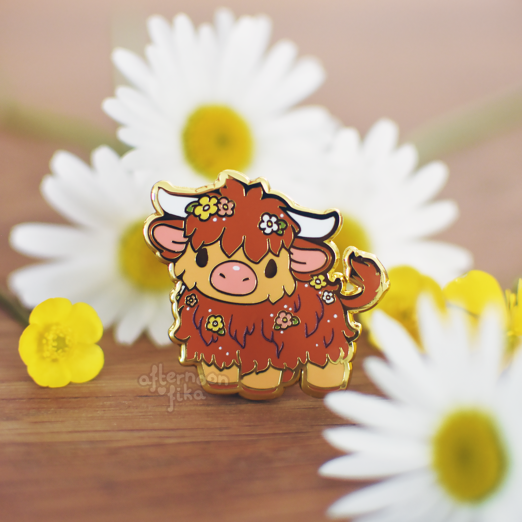 Highland Cow Enamel Pin