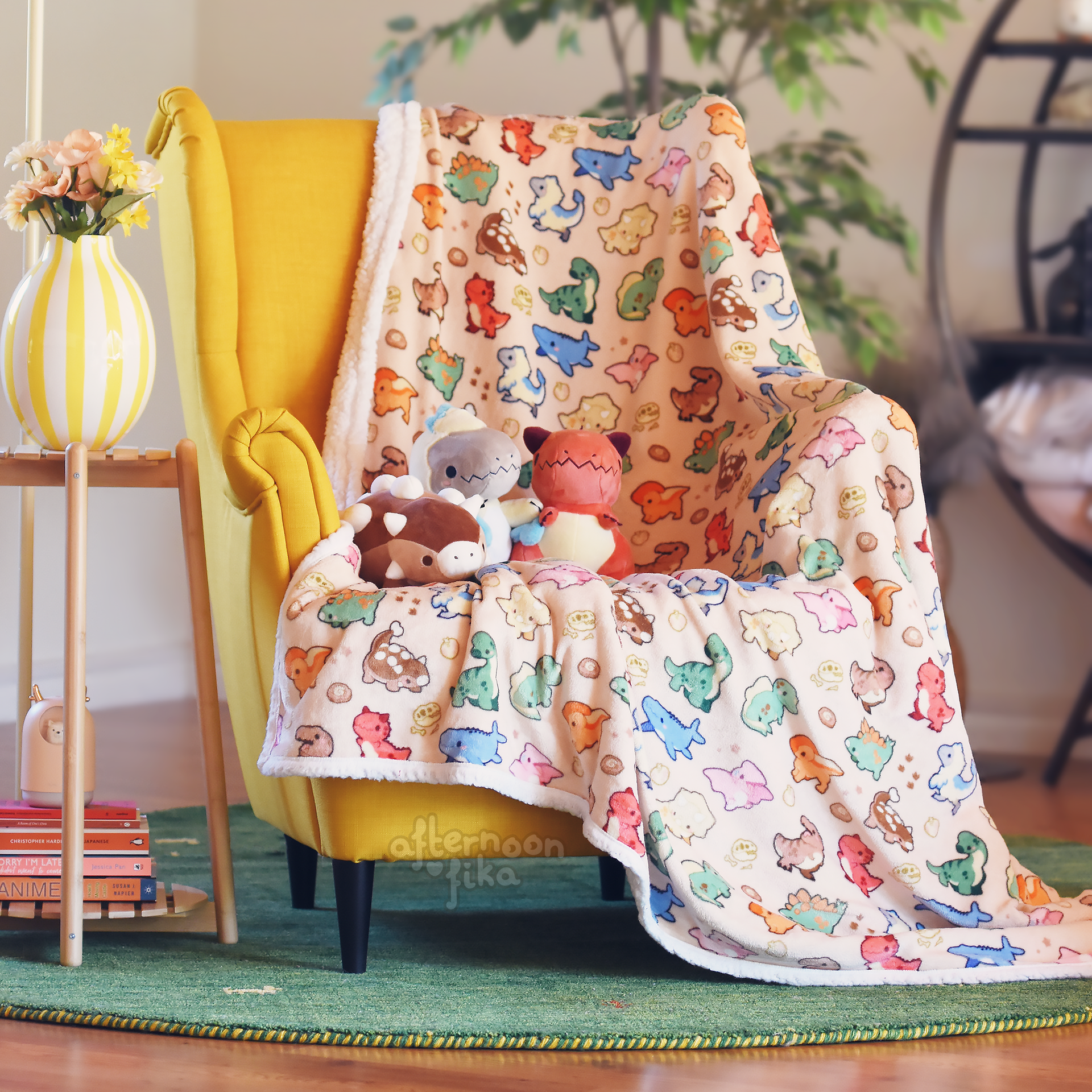 PRE-ORDER, Ships Early 2026] Prehistoric Pals Blanket – AfternoonFika