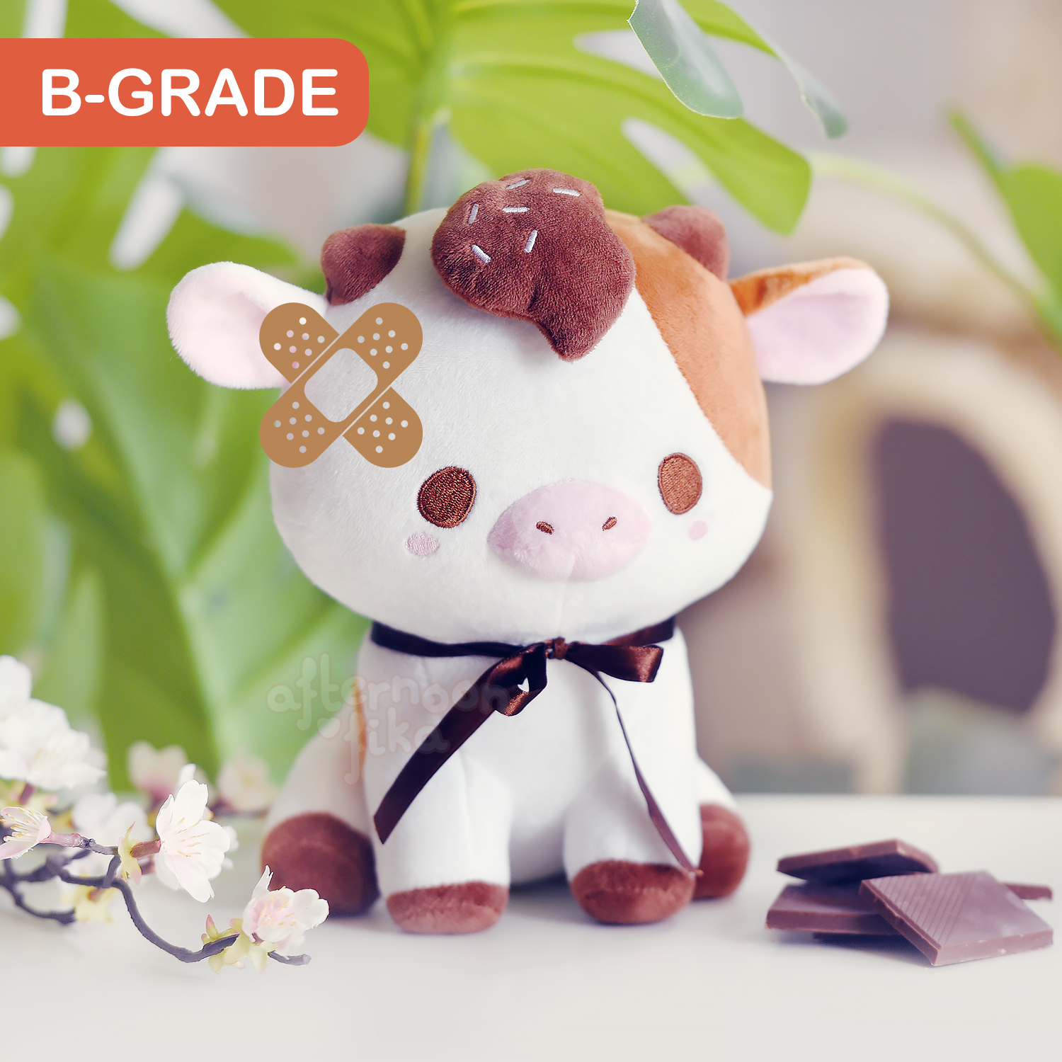 B-GRADE Puddin&#39; The Chocolate Cow Plush