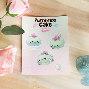 Purrincess Cake Sticker Sheet