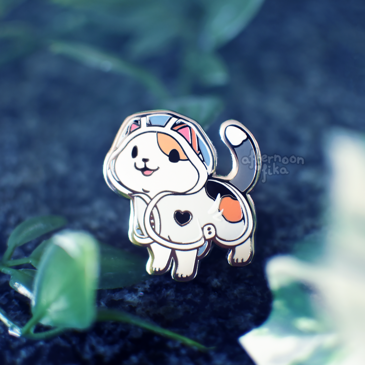 Raincoat Cat Enamel Pin