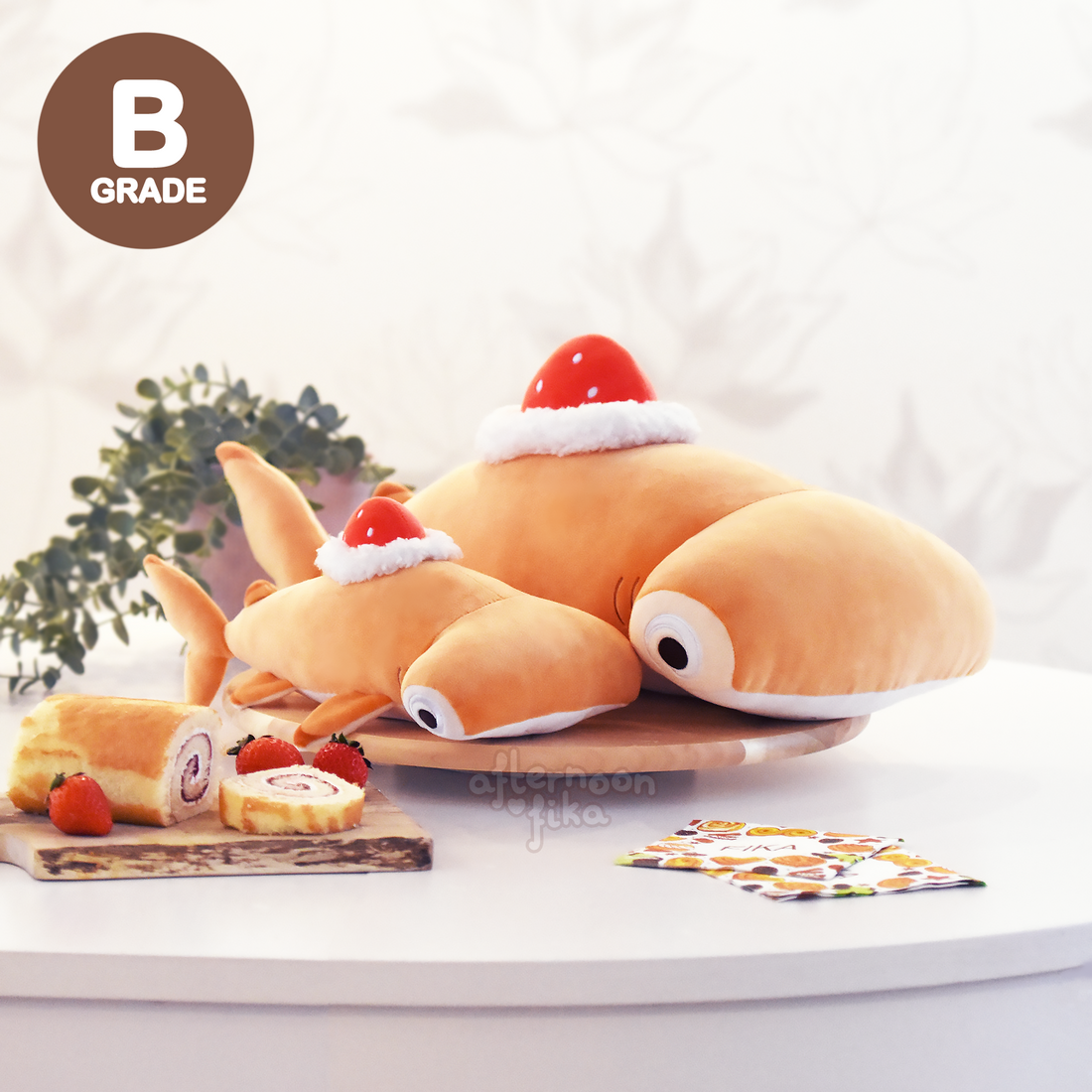 [B-GRADE] Rolf The Roll Cake Shark Plush