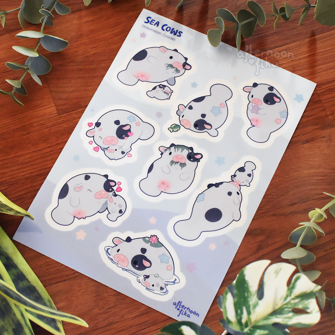 Sea Cows Sticker Sheet
