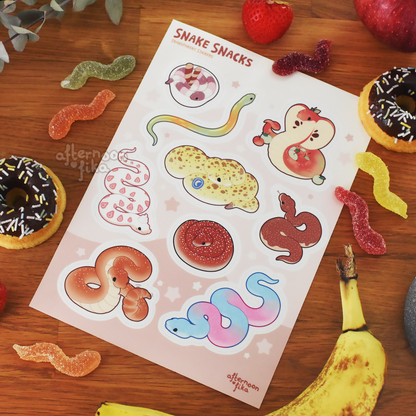 Snake Snacks Sticker Sheet