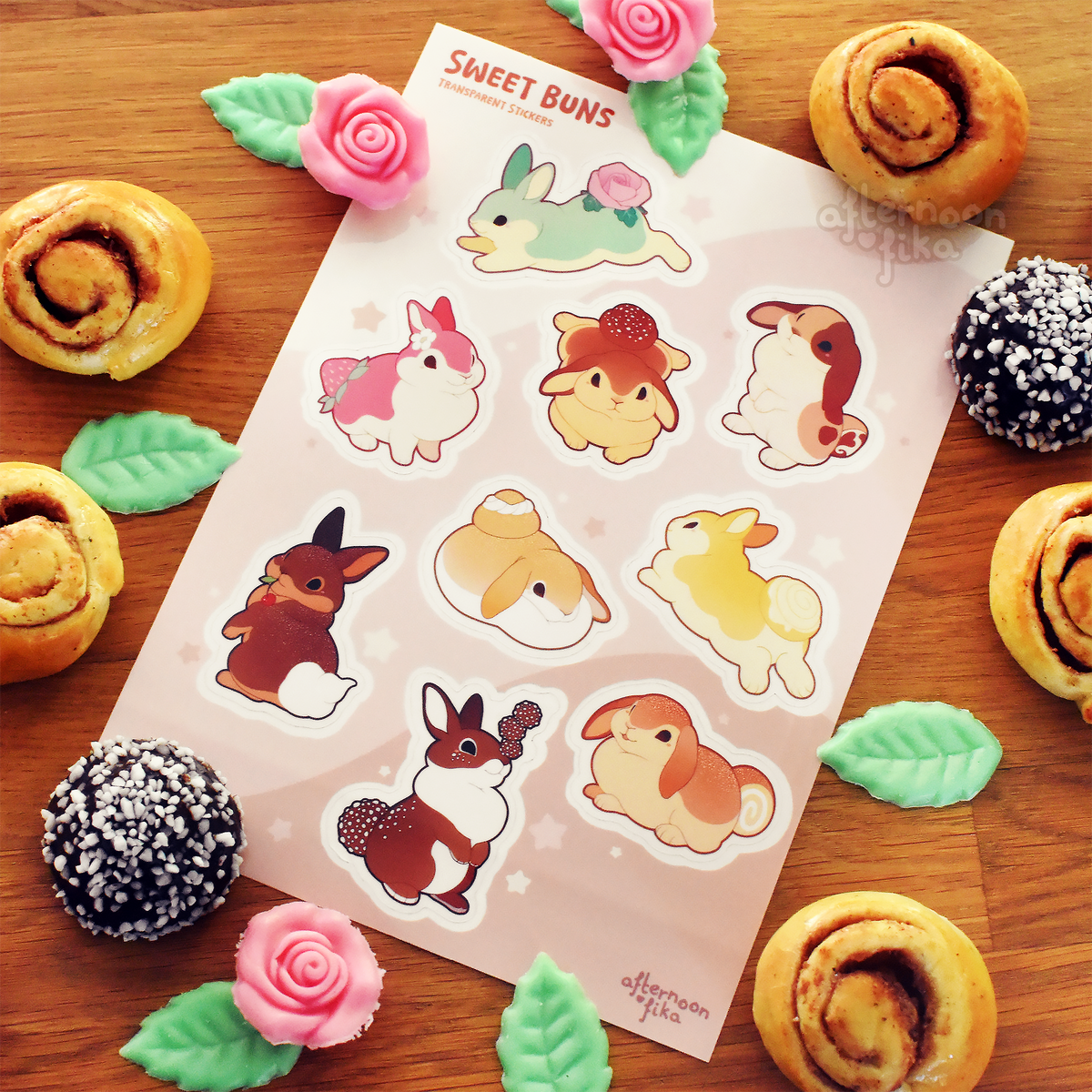 Sweet Buns Sticker Sheet