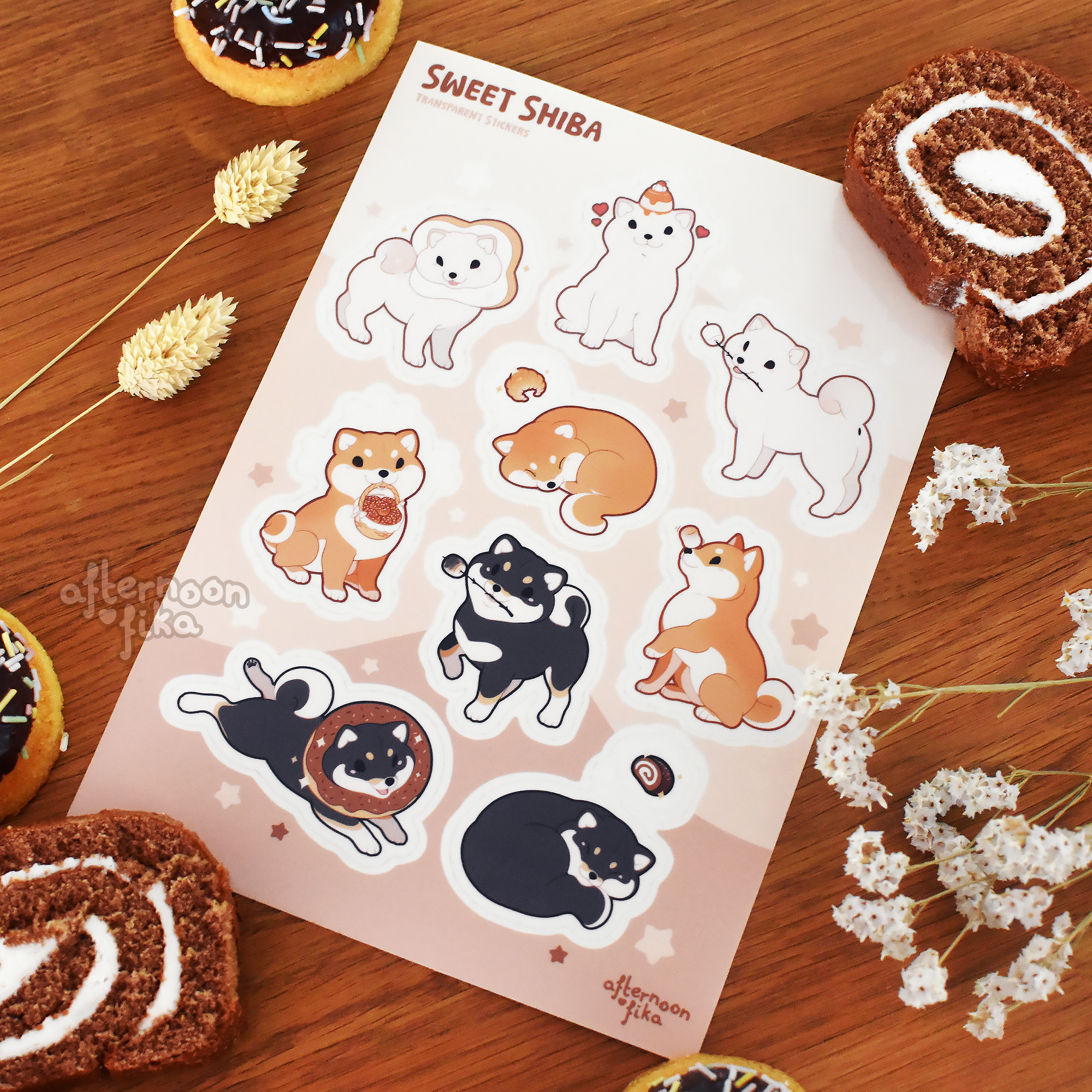 Sweet Shiba Sticker Sheet
