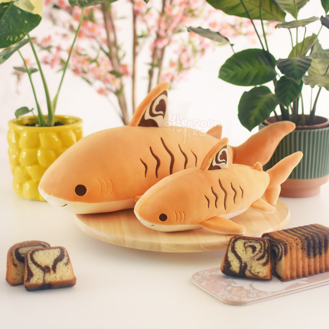 [PRE-ORDER, Ships Fall 2026] Tove The Tiger Cake Shark Plush