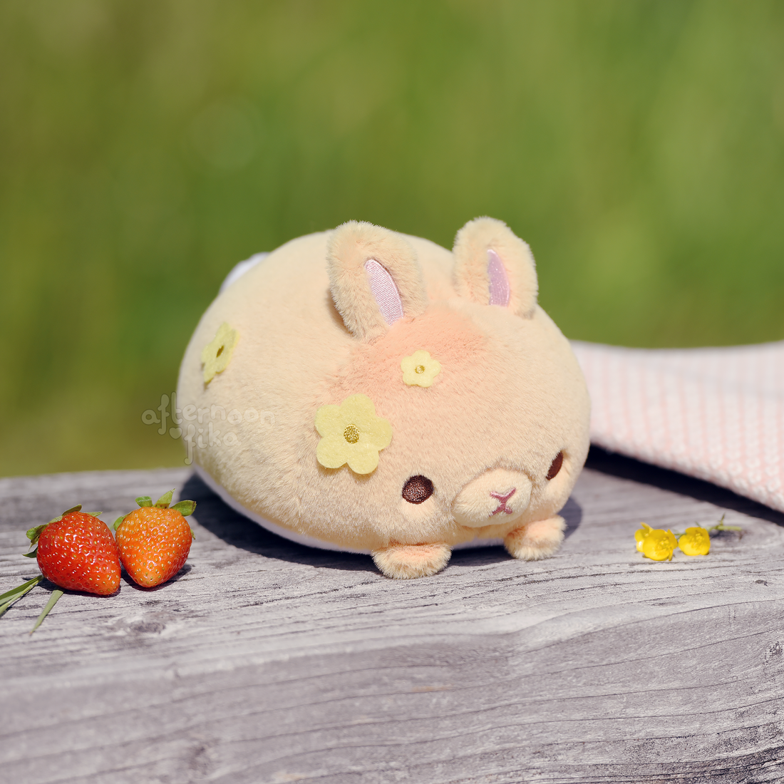 Botanical Bunny Plush Yellow Flowers AfternoonFika