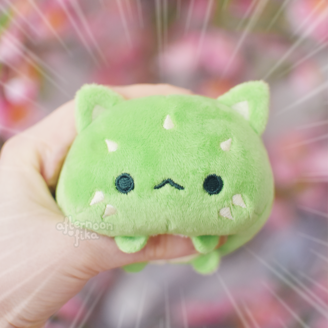 Baby Cactus Cat Plush Keychain – AfternoonFika