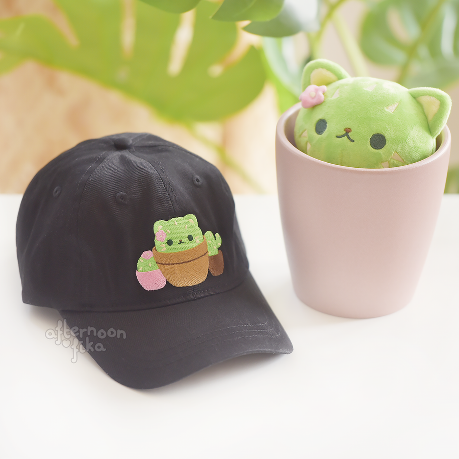 Cactus Cat Cap BLACK