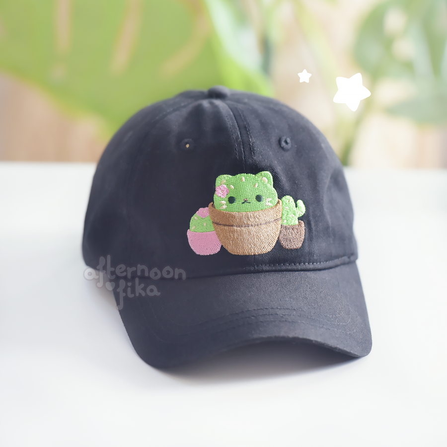 Cactus Cat Cap BLACK