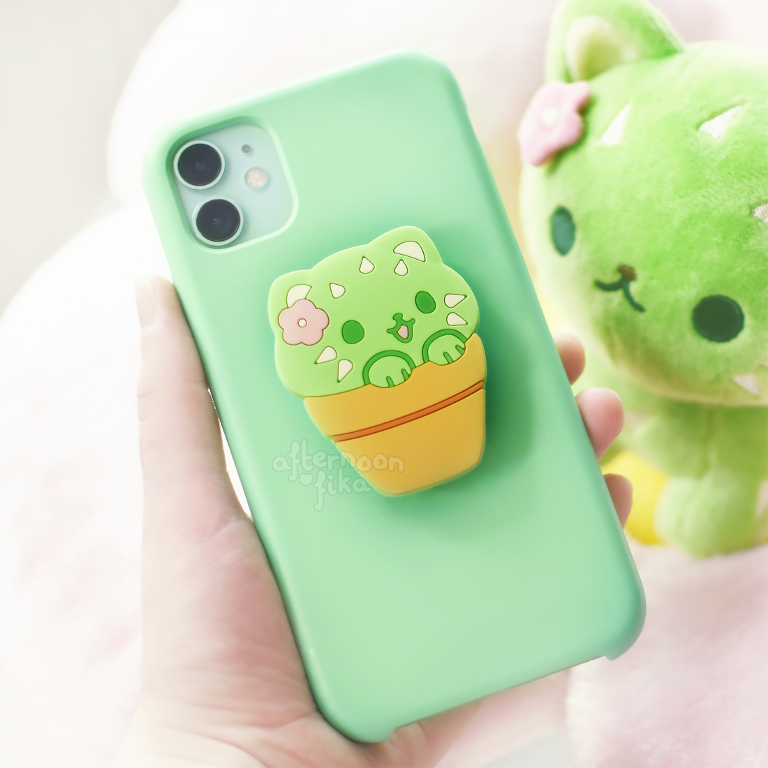 Cactus Cat Phone Grip