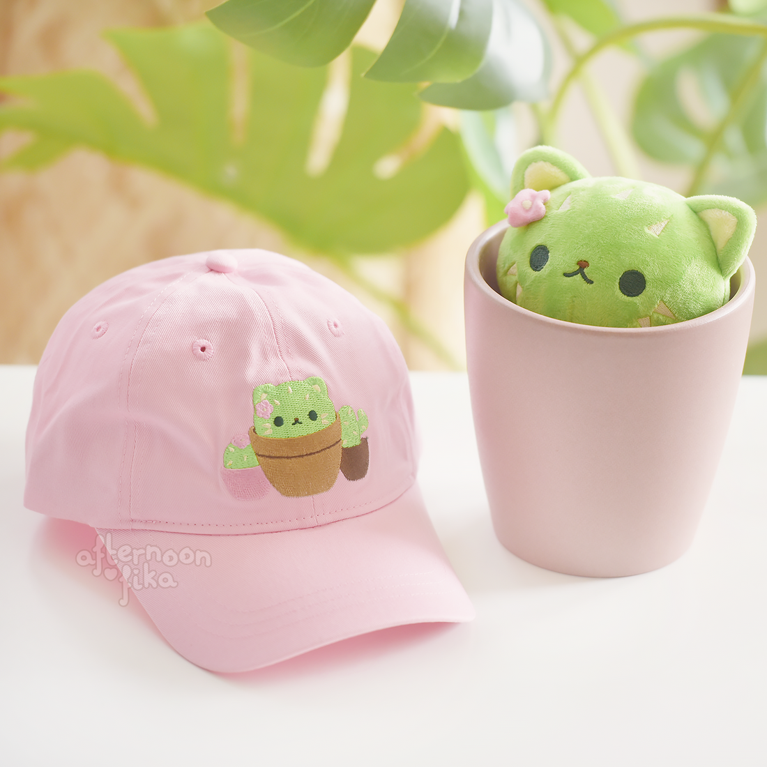 Cactus Cat Cap PINK