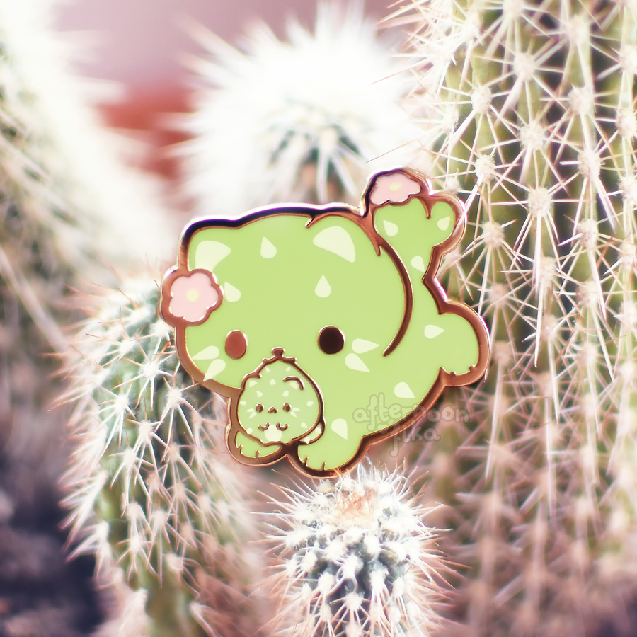 Mama Cactus Cat Enamel Pin