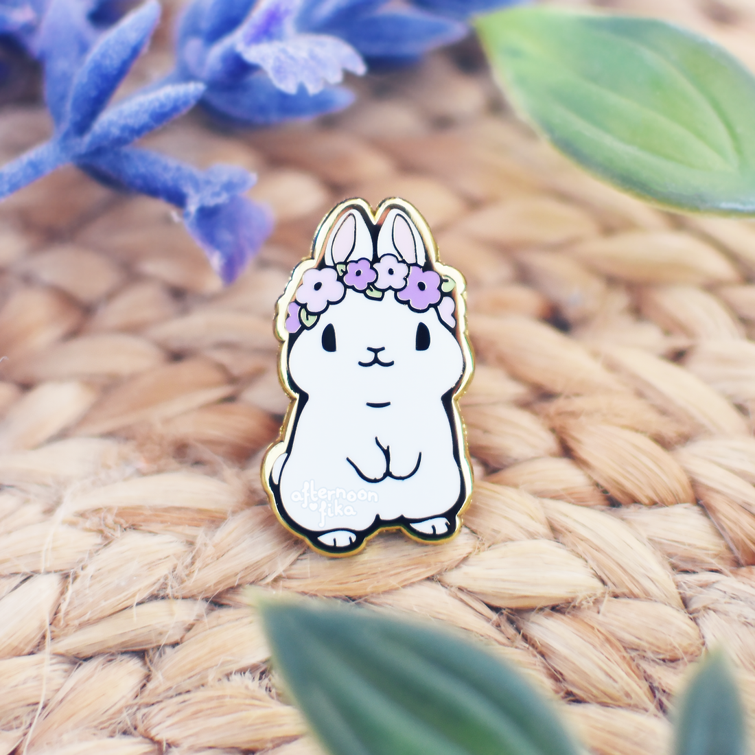 Botanical Bunny Enamel Pin LILAC