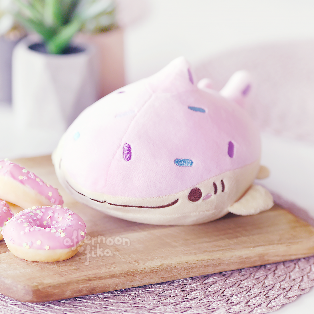 Sprinkles The Strawberry Doughnut Whale Shark Plush