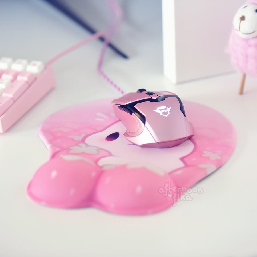 Strawbunny Wrist Mousepad